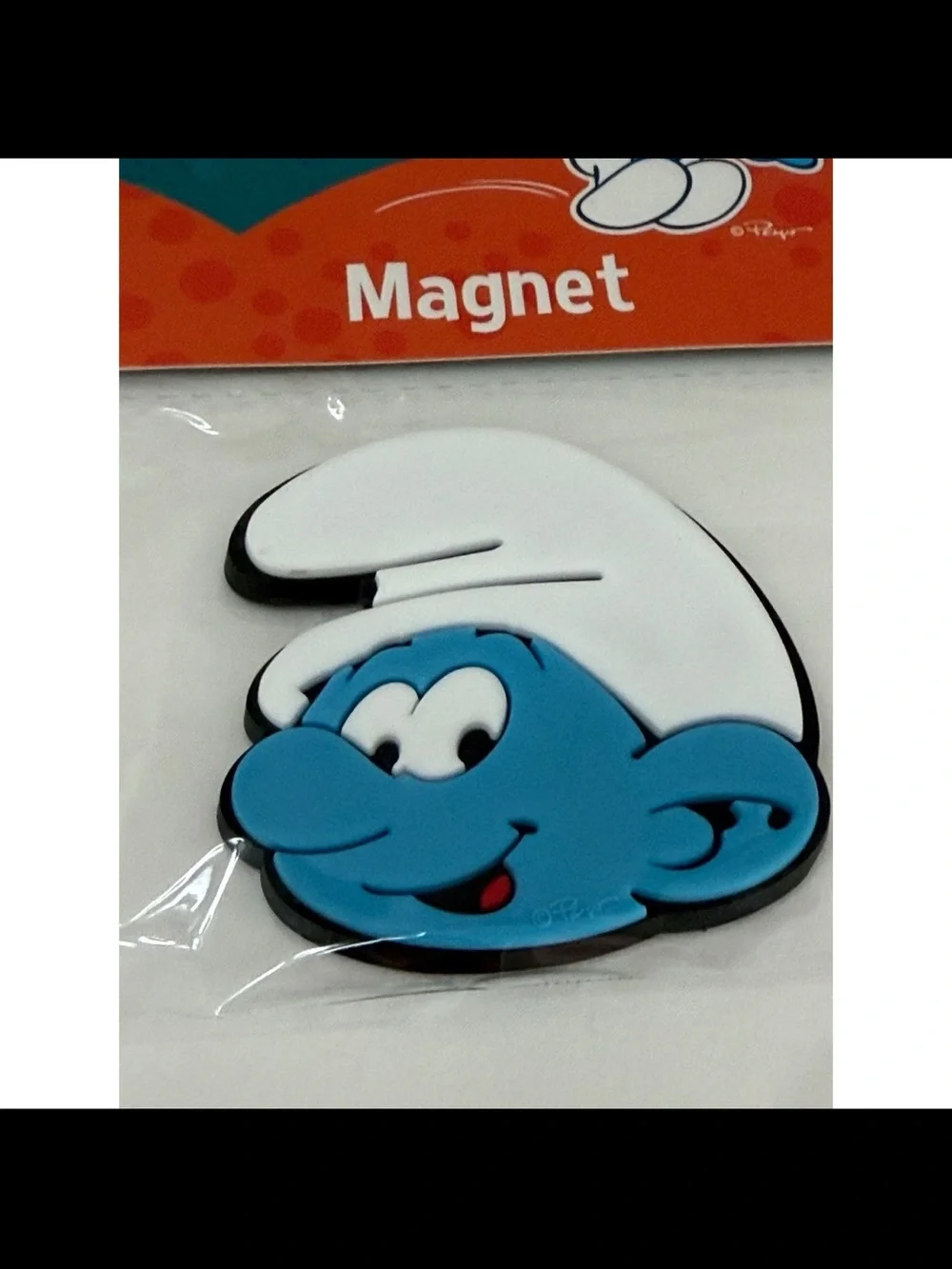 Disney The Smurfs Blue and White Smurf Head Magnet